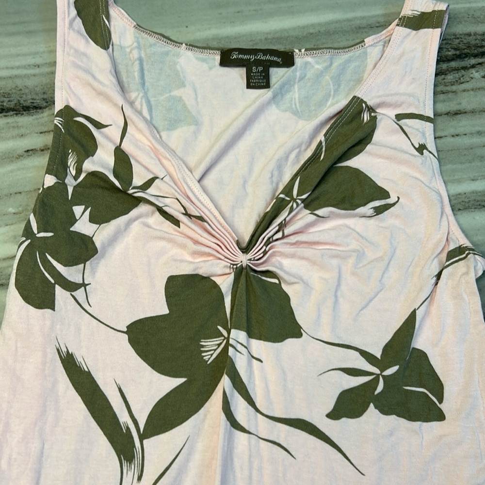 Tommy Bahama pink flowing dress sz S stretchy beach dress maxi sexy - Picture 6 of 7